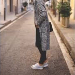 Grey knitted cardigan